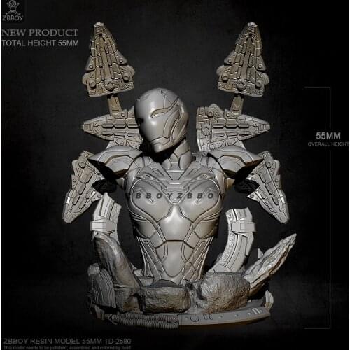 H55mm Resin bust model kits DIY figure self-assembled TD-2580