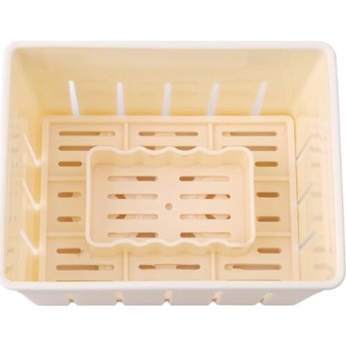 Hot Sell Plastic Tofu Press Mould Homemade Tofu Mold Soybean Curd Tofu Making Mold With Cheese Cloth Kitchen Cooking Tool Set
