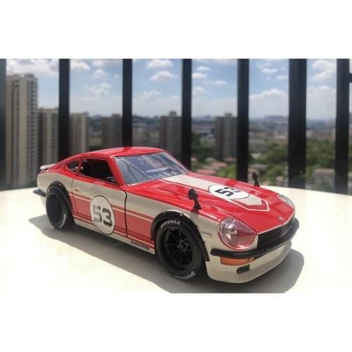 Diecast 1/24 Alloy Car Model 1972 DATSUN 240 Z-510 Classic Japanese Cars Decoration Racing Static Display Collection Boy Gift