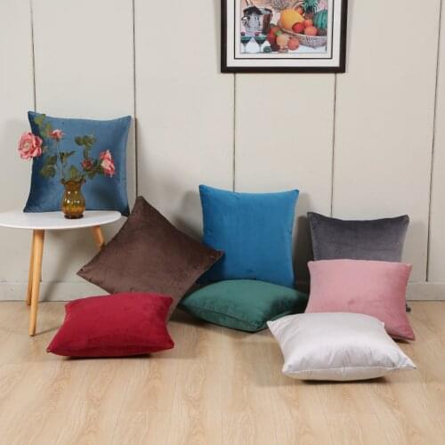45*45cm Velvet Cushion Cover Pillowcase Solid Color Pillow Case Home Decor Sofa Throw Pillows Room Pillow Cover Decorative