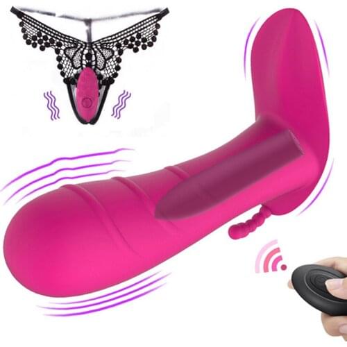 Wearable Dildo Vibrator 10 Speeds Clitoris Vagina Anal Massage Sex Toys Remote Control Panties for Women G-Spot Stimulation