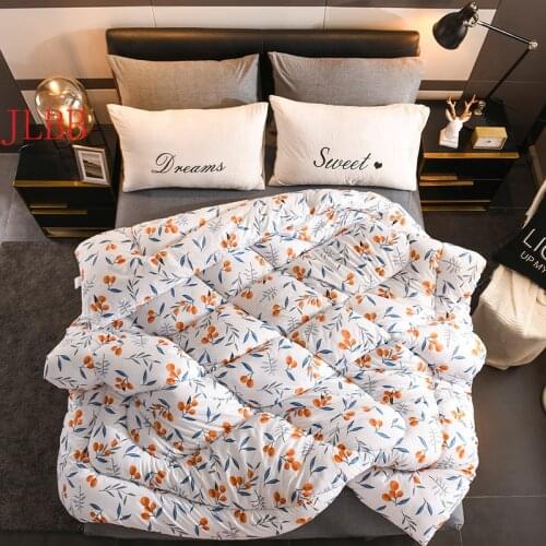 New Fashion winter comforter beige bedding duvet with stuffing patchwork quilt warm bed cover heart print thicken blanket 1pc