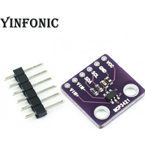 MCP3421 I2C SOT23-6 delta-sigma ADC Evaluation Module Board For PICkit Serial Analyzer Module