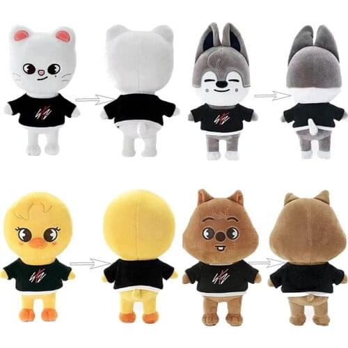 20cm Skzoo Plush Toys Stray Kids Cartoon Stuffed Animal Plushies Doll Wolf Chan Leebit Fox.ny Jiniret Puppym Kids Fans Gift