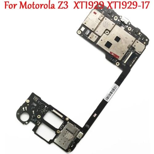 Full Work Original Unlock Motherboard For Motorola MOTO Z3 XT1929 XT1929-17 Logic Circuit Electronic Panel Mainboard