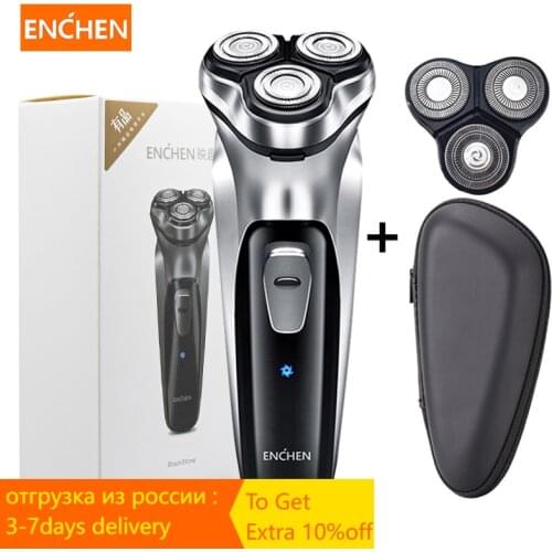 Enchen Men Electric Shaver Type-C USB Rechargeable Razor 3 blades portable beard trimmer cutting machine for sideburns