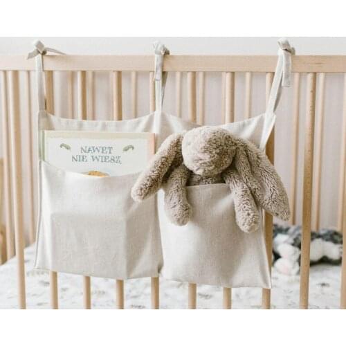 Bedside Storage Bag Baby Crib Organizer Hanging Bag for Dormitory Bed Bunk Hospital Bed Rails Book Toy Diaper Pockets Bed Holder