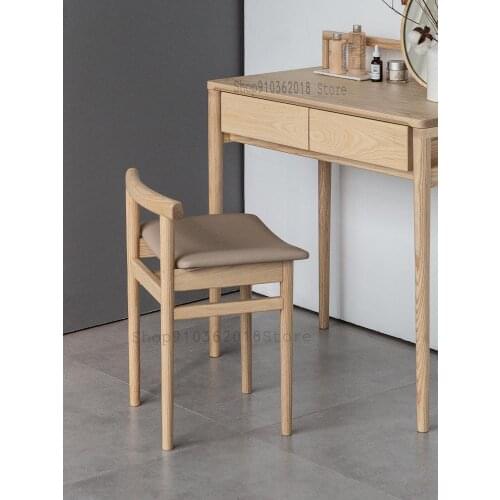 Simple Solid Wood Nordic Dining Stool Low Stool Dressing Stool Log Bedroom Small Stool