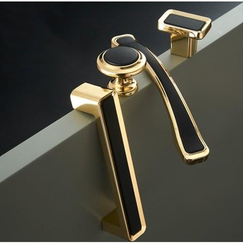 Zinc Alloy Black Gold Cabinet Handles Pulls Light luxury Furniture Handle Fashion Nordic Style Kitchen Cabinet Handles