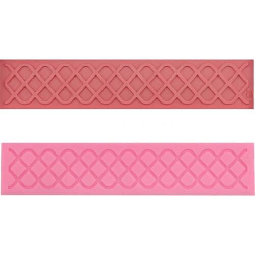 Geometric pattern Lace Silicone Fondant Soap 3D Cake Mold Cupcake Jelly Candy Chocolate Decoration Baking Tool Moulds FQ1907