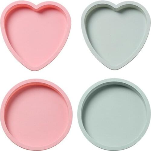 Layered Rainbow Heart Shape Chocolate Moulds Candy Mold for Wedding Baking Sponge Chiffon Mousse Dessert Silicone Candy Molds
