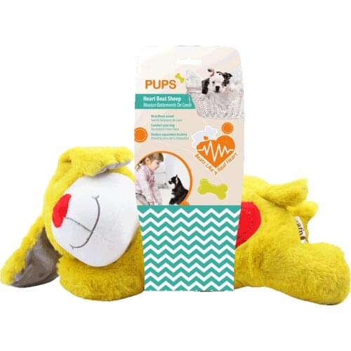 Dog Plush Toy Puppy Behavioral Training Aid Heartbeat Toy For Smart Dogs Cats Separation Anxiety Reducing Pets Tension Anxiety