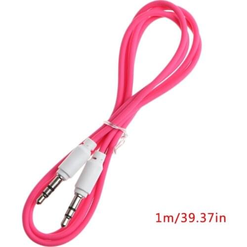 652F 1m 3.5mm Jack Male To Male Auxiliary Aux Cable For Car Stereo MP3 Phone