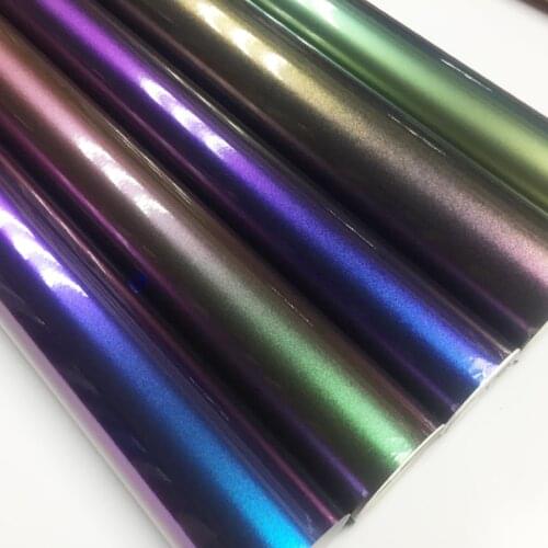Premium quality 3 Layers Purple Blue Glossy Chameleon Diamond Glitter Vinyl Wrap Film Bubble Free For Auto Car decoration