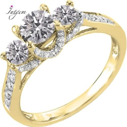 Womens 1 Carat (Ctw) 10K Rose Gold S925 Sterling silver Engagement Ring White Gold Round Moissanite Diamond Ring D Color