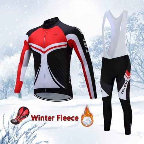Winter Thermal Fleece Mountain Road Bike Clothing 2021 Men Cycling Jersey Bib Set MTB Bicycle Clothe Sport Dress Mallot Suit
