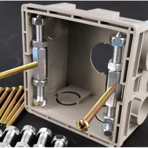 10pcs 86 Type Socket Wall Mount Switch Box Recovery Bottom Dark Box Repair Secret Stash Struts Repair