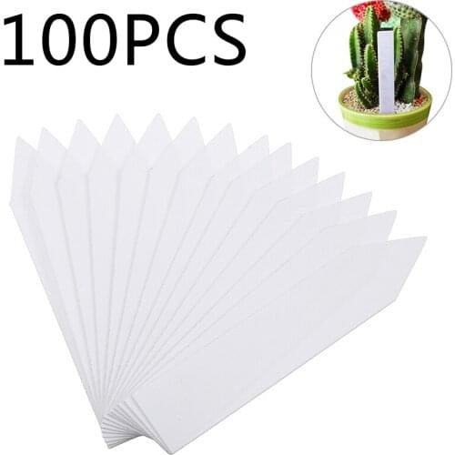 100Pcs Rigid Plastic Plant Stake Tags Nursery Garden Plant Tag- Flower Labels Plant Seed Label Garden Supllies