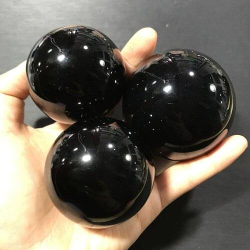4cm Natural Black Obsidian Sphere Crystal Ball Healing Stone Home decoration gift