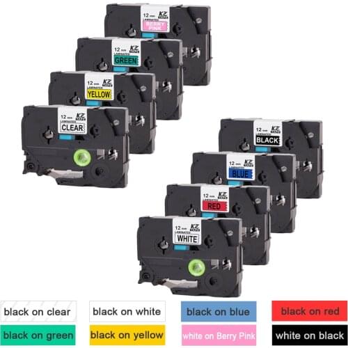 8units TZe-131 tze231 tz431 tze531 tze631 TZe-731 tze-335 tze-MQP35 label tape tze-231 brother Pt-h110 Pt-d210