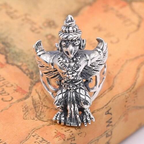 925 STERLING SILVER big bird punk RING jewelry Men gift A5751