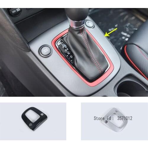 Car Sticker Over Middle Front Shift Stall Paddle Cup Lamp Frame Trim 1pcs For Hyundai Kona Encino Kauai 2017 2018 2019 2020