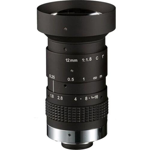 C Mount 12 mm 1/1" 8MP HD Megapixel CCTV Lens Machine Vision Lens for Industrial CCTV Security Camera (SL-C1218MP8)