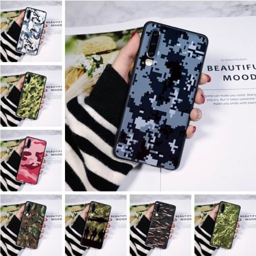 Phone Case For Huawei P20 Lite P Smart Plus 2019 Silicone Soft Black Camo Army Back Cover For Huawei P30 Lite Pro P Smart Z Case