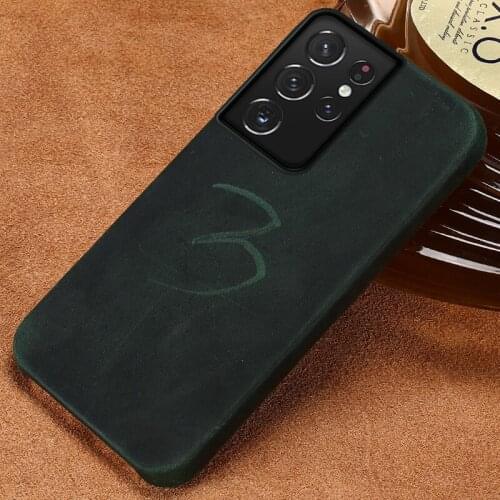 LANGSIDI PULL-UP Genuine Leather Phone Case For Samsung Galaxy S21 PLUS S20 FE S10 S21 ultra Note 20 10 lite A52 A71 A72 M31 M51