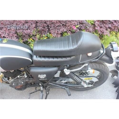 Black Motorcycle seat Universal black HUMP MASH RACER SEAT RETRO LOCOMOTIVE CUSHION SIMA MOTORCYCLE SADDLE Cafe seat