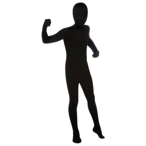 Kid Children Black Full Body Unisex Spandex Zentai Costume dancewear Unitard Bodysuit Catsuit leotard
