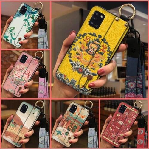 For Woman Anti-dust Phone Case For Samsung Galaxy A31/SM-A315 Chinese Style Fashion Design Kickstand
