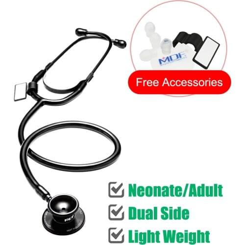 Dual Head Professional Medical Neonatal Fetal Cute Light Neonate Infant Pediatric Adult Cardiology Doctor Nurse Stethoscope