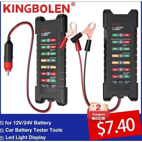 EDIAG BM410 BM420 12V-24V Vehicle Car Professional Battery Tester Digital Test 6 LED Display Diesel and Gasoline Auto Support