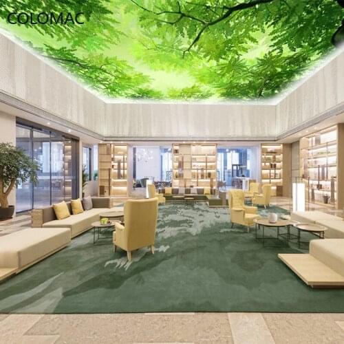 Colomac Custom 3d Simple Forest Scenery Sky Background Wallpaper Hotel Bedroom Decoration Mural Ceiling Decoration Drop Shopping