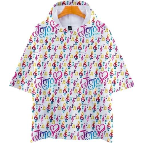 3D Full Printed JOJO SIWA Hooded T Shirts Men Women Tops Popular Short Sleeve Hip Hop t-shirt Casual Girls Cool Summer T-Shirt