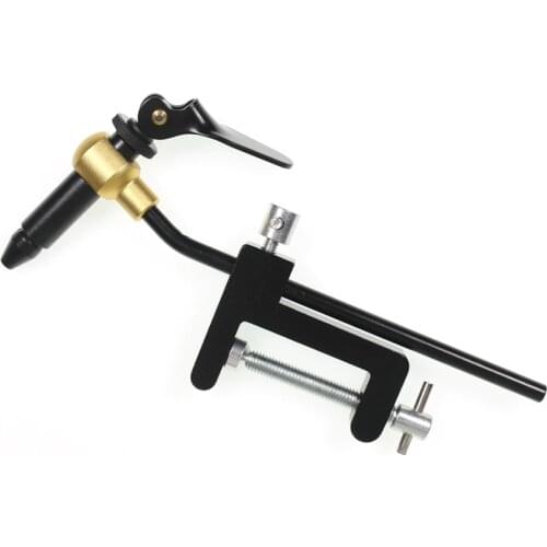 Fly Tying Tool 360° Rotate Fly Tying Vise Clip Brass C-Clip Base/Pedestal Base Basic Fly Hook Kit Tool