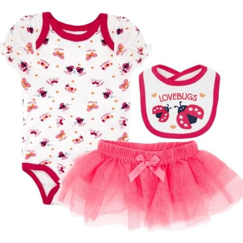 Kavkas Baby Girl Clothes Set Short Sleeve Newborn Cotton Baby Clothing Girl Cute Design Summer Clothes
