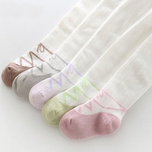 Bowknot Pattern Children Girls Tights Spring/Autumn Thin Baby Girls Stockings Transparent Pantyhose Age for Newborn to 6Years