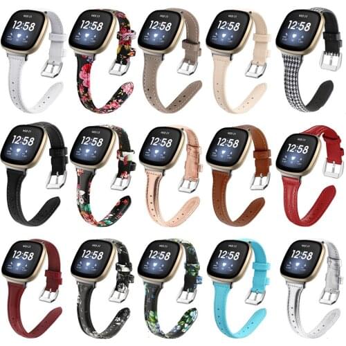 Leather Strap for Fitbit Versa 3 Watch Band Breathable Replacement Strap Bracelet for Fitbit Versa 3 Smart Watch Accessories