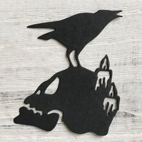 MEET HUANG Halloween Bird Skull Metal Cutting Dies Stencils For DIY Scrapbooking Decorative Embossing DIY Paper Cards