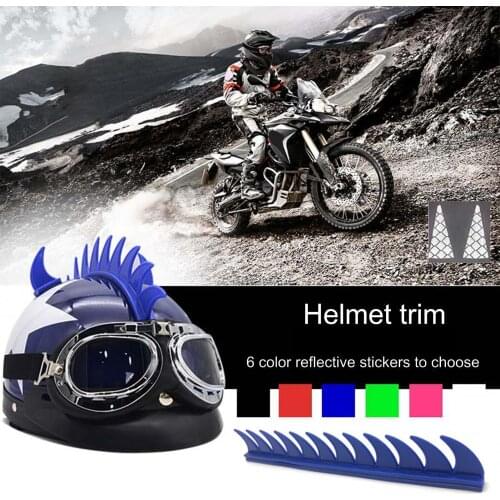 Motorcycle Modified Helmet Sticker Universal Personalized Cockscomb Horns Decal