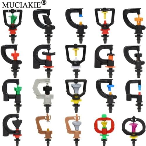 MUCIAKIE Garden Irrigation 360 Degree Hanging G Type Rotating Refraction Sprinklers Micro Water Misting Nozzle With 1/4" Barb