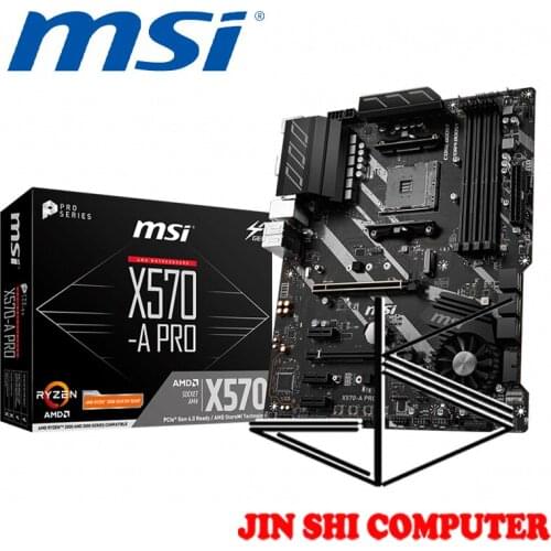 NEW MSI X570-A PRO Supports AMD AM4 socket Supports 4 DIMMs, Dual Channel Memory DDR4, up to 4400+(OC) MHz Gen4 PCI-E and M.2