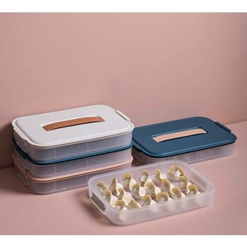 New Single Layer Household Portable Dumpling Box Refrigerator Egg Storage Box Food Storage Box