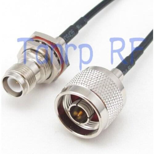 6in RP-TNC female (male pin) jack to N male plug RF connector adapter 15CM Pigtail coaxial jumper cable RG174 extension cord