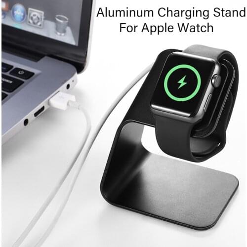 Watch Charger Dock Stand For Apple iWatch 5/4/3/2/1 Aluminum Charging Holder For Apple Watch 38mm/42mm i Watch Charging Cradle