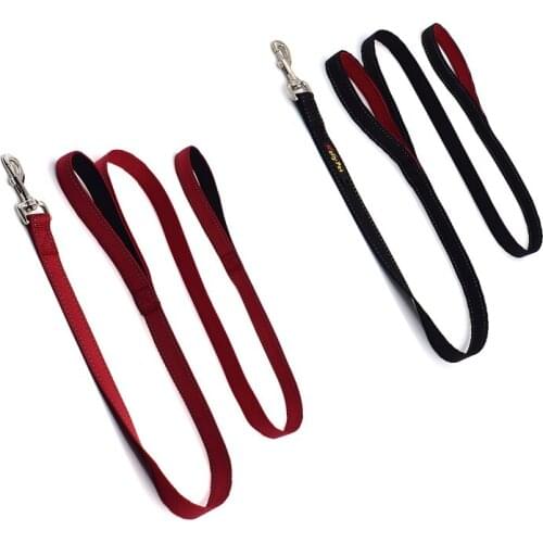 Pet Double Pull Leash Nylon Reflective Wire Samoyed Medium and Large Size Durable Dog Leash Can Adjustable and Flexible