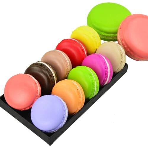 Festive Party Artificial fake cake simulation Candy color cake mini macaron kitchen dessert decoration supplies Model 9pcs/set