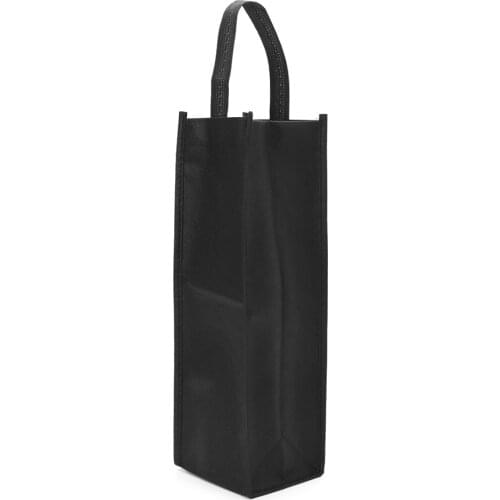 1Pc Non-woven Fabric Red Wine Bottle Bags Gift Weddings Holiday Party Washable Wine Bottles Cover Black